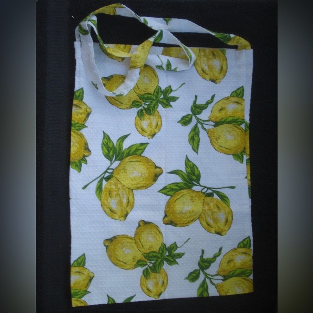 NWOT April Cornell Lemon Print Tote Shopping Bag Crossbody